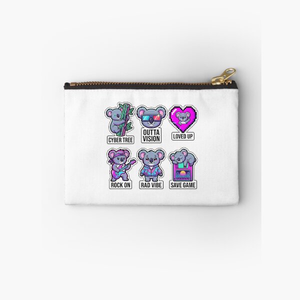 Item preview, Retro Cyber Koala Sticker Pack - Vintage Neon & Bear Puns designed and sold by SimpleP.