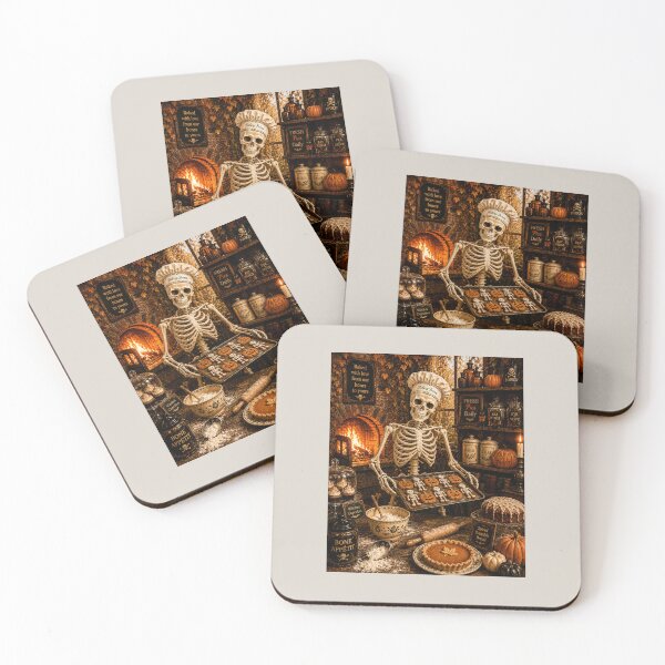 Item preview, Baking Bones — Cozy Halloween Skeleton Baker designed and sold by Novel Works Studio.