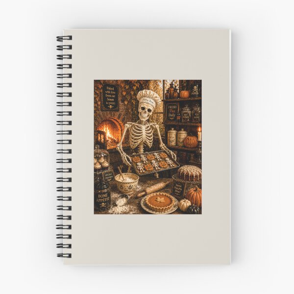 Item preview, Baking Bones — Cozy Halloween Skeleton Baker designed and sold by Novel Works Studio.