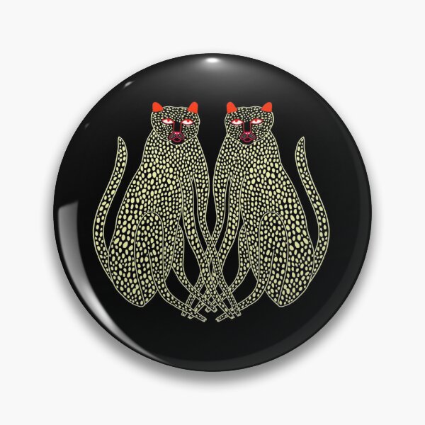 Item preview, Symmetrical Twin Cheetahs Graphic Art designed and sold by MOONE FLOWER.