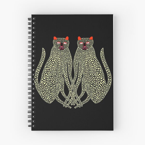 Item preview, Symmetrical Twin Cheetahs Graphic Art designed and sold by MOONE FLOWER.