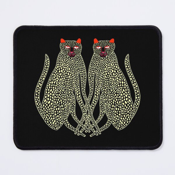 Item preview, Symmetrical Twin Cheetahs Graphic Art designed and sold by MOONE FLOWER.