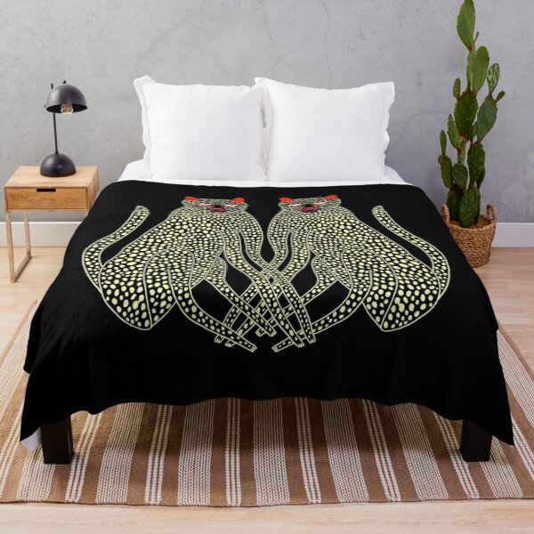 Item preview, Symmetrical Twin Cheetahs Graphic Art designed and sold by MOONE FLOWER.