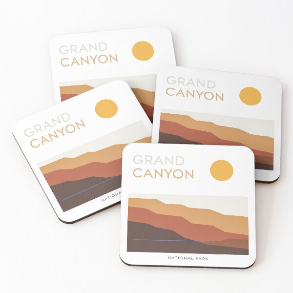 Item preview, Grand Canyon National Park Minimal Bauhaus Poster - Abstract Arizona Desert Art designed and sold by OzzFrequency.