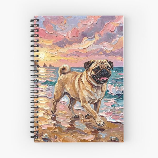 Item preview, Summer Sunset - Fawn Pug designed and sold by AjaTrier.