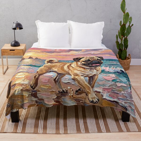 Item preview, Summer Sunset - Fawn Pug designed and sold by AjaTrier.
