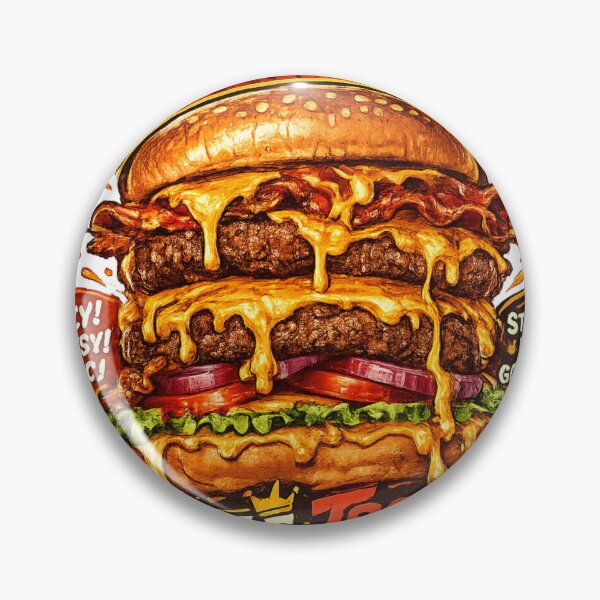 Item preview, Big Burger Bigger Flavor: Double Trouble All The Flavor Design designed and sold by irfanshikh.