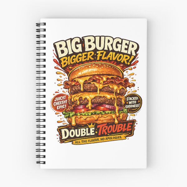 Item preview, Big Burger Bigger Flavor: Double Trouble All The Flavor Design designed and sold by irfanshikh.