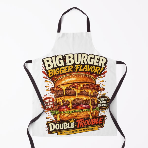 Item preview, Big Burger Bigger Flavor: Double Trouble All The Flavor Design designed and sold by irfanshikh.