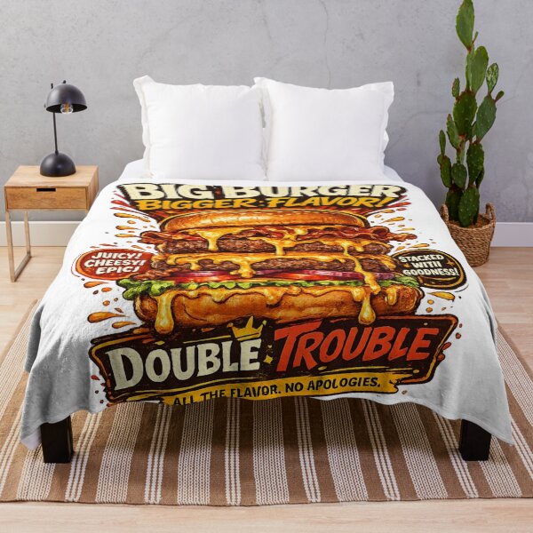 Item preview, Big Burger Bigger Flavor: Double Trouble All The Flavor Design designed and sold by irfanshikh.