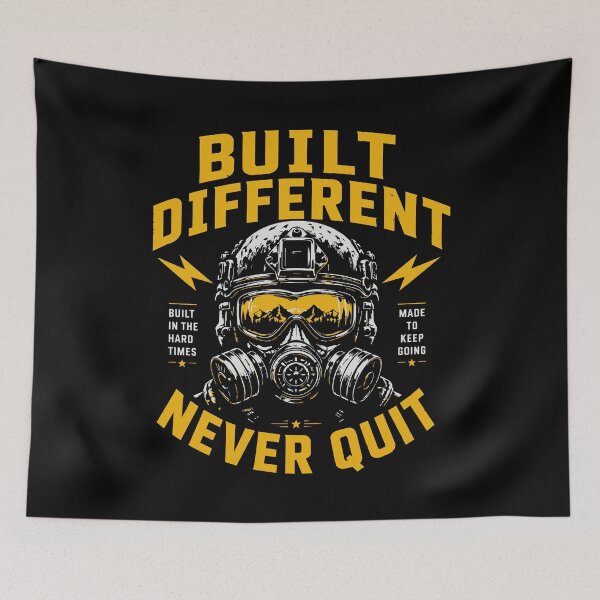 Item preview, Built Different Never Quit Motivational Warrior Mindset Design designed and sold by w1ckerman.