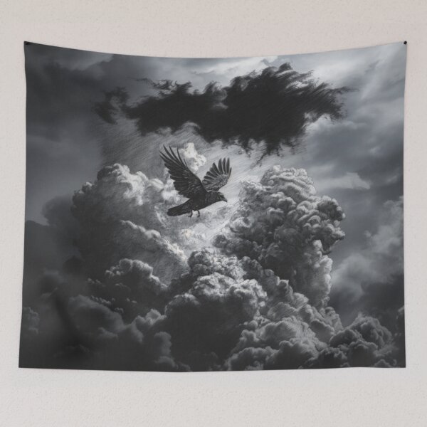 Item preview, A Crow flying through storm clouds, Birds in Motion designed and sold by CDC40.