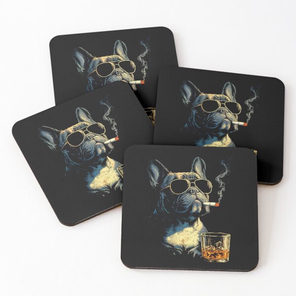 Item preview, Bulldog Smoking Cigarette Funny Dog Meme designed and sold by suhairee-studio.