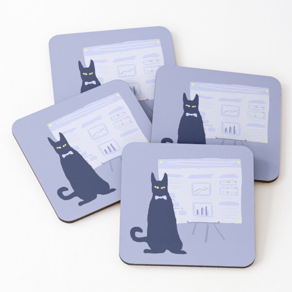 Item preview, Cat Presenting a Poster designed and sold by corduroycat.