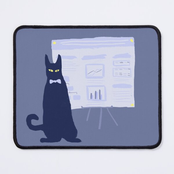 Item preview, Cat Presenting a Poster designed and sold by corduroycat.