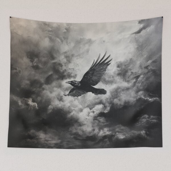 Item preview, A Crow flying through storm clouds, Birds in Motion designed and sold by CDC40.