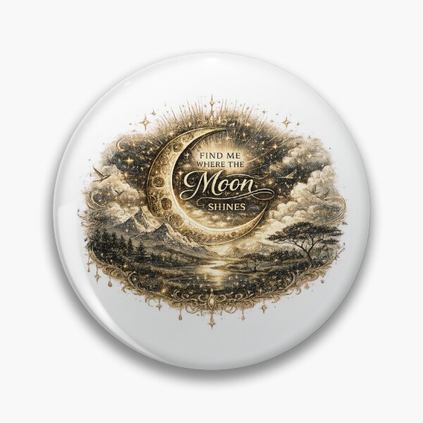 Item preview, Find Me Where the Moon Shines | Celestial Moon Landscape Art designed and sold by 'VARI'.