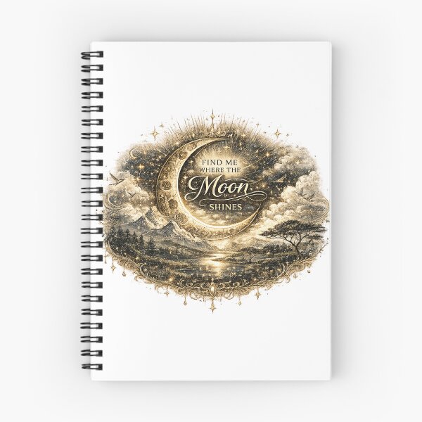 Item preview, Find Me Where the Moon Shines | Celestial Moon Landscape Art designed and sold by 'VARI'.