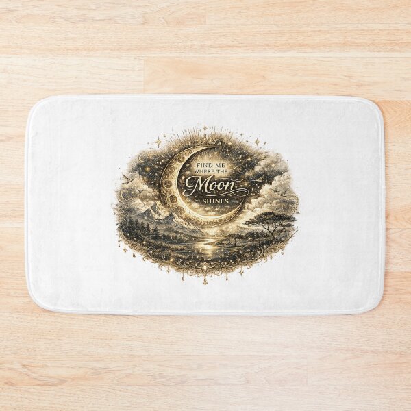 Item preview, Find Me Where the Moon Shines | Celestial Moon Landscape Art designed and sold by 'VARI'.