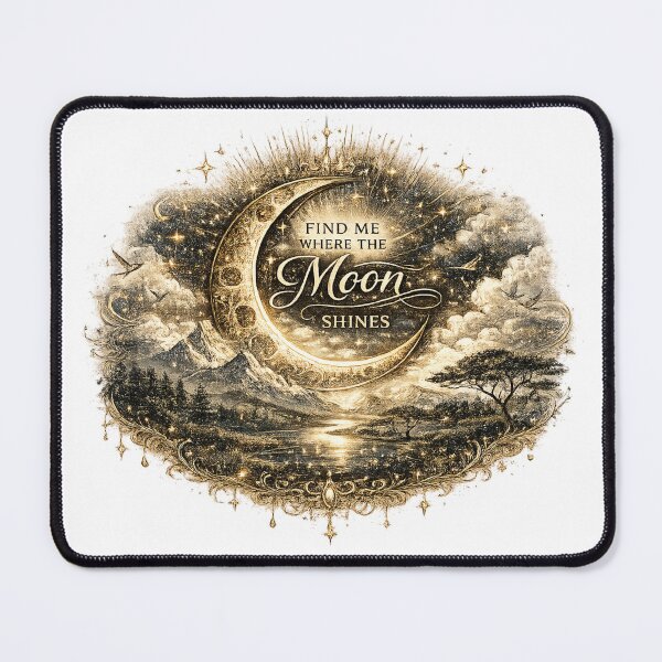 Item preview, Find Me Where the Moon Shines | Celestial Moon Landscape Art designed and sold by 'VARI'.
