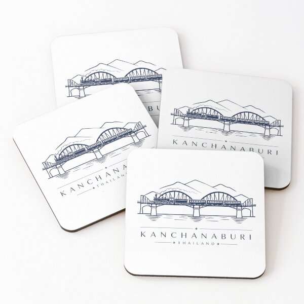 Item preview, Kanchanaburi Thailand Railway Bridge Minimalist Art designed and sold by Nicha Studio.
