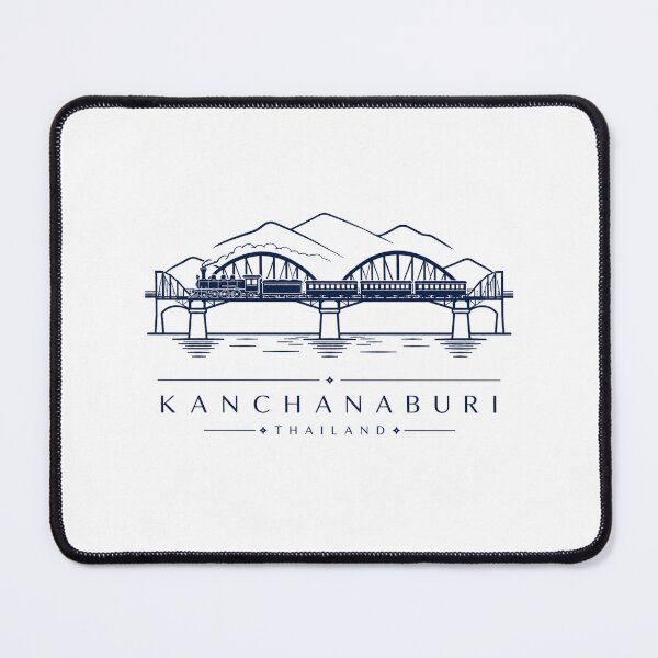 Item preview, Kanchanaburi Thailand Railway Bridge Minimalist Art designed and sold by Nicha Studio.