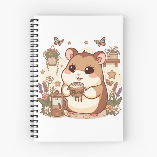 Item preview, Flower Café Mocha Hamster Sticker | Cute Floral Coffee Kawaii Gift designed and sold by Stylestickers55.