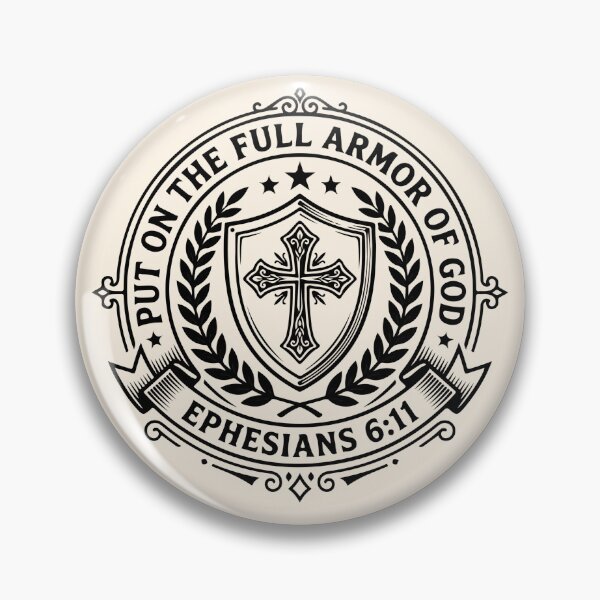 Item preview, Armor of God Shield Christian Badge | Ephesians 6:11  designed and sold by stylishdzign.