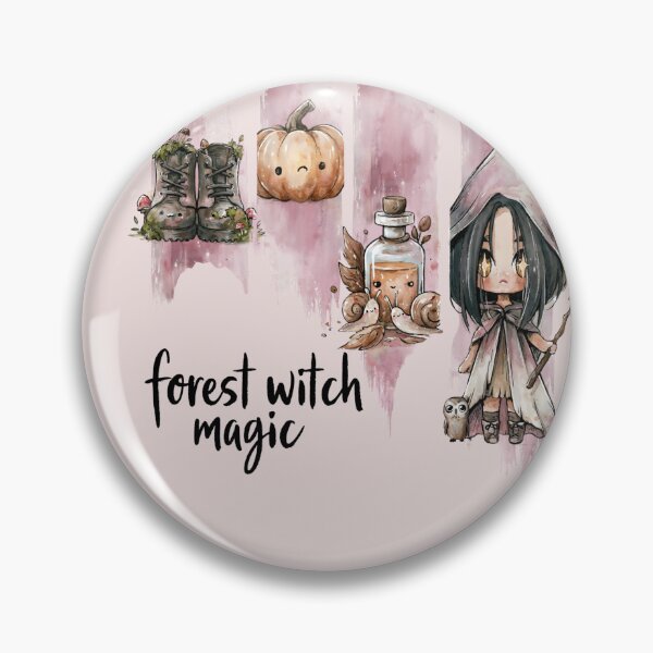 Item preview, Forest Witch Magic | Chibi Witch Illustration | Pastel Kawaii Apparel designed and sold by Anastasiia Yurevych.