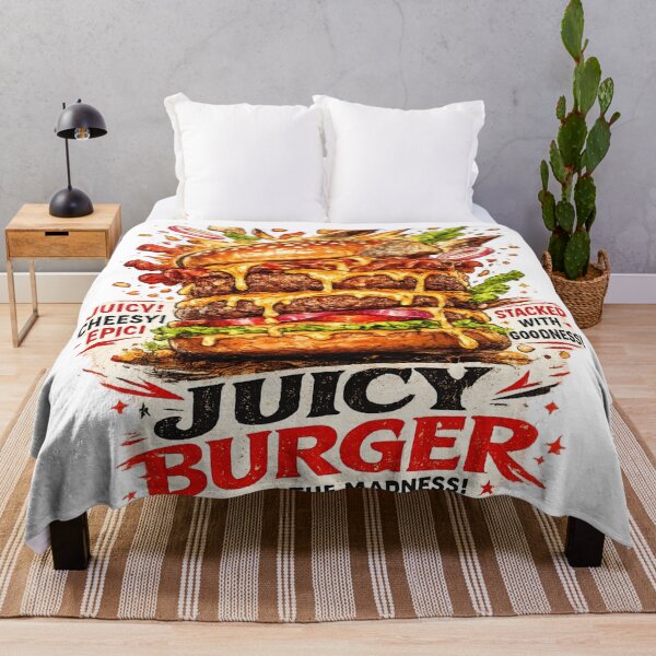 Item preview, Juicy Burger: Taste The Madness Explosive Flavor Cheeseburger designed and sold by irfanshikh.