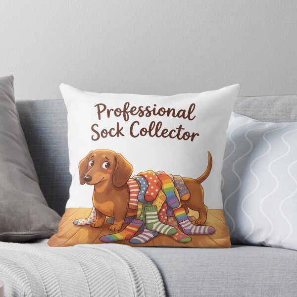 Item preview, Professional Sock Collector Funny Rainbow Sock Dachshund designed and sold by jgoteiner.