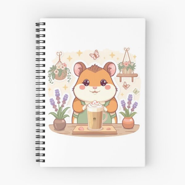 Item preview, Cute Flower Café Hamster | Cozy Garden Coffee Sticker designed and sold by Stylestickers55.