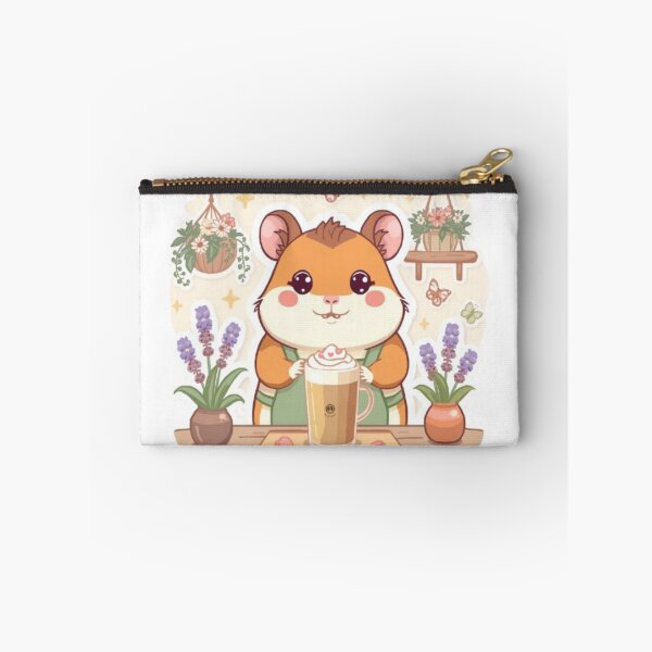 Item preview, Cute Flower Café Hamster | Cozy Garden Coffee Sticker designed and sold by Stylestickers55.