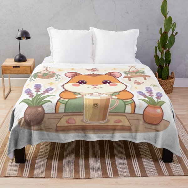 Item preview, Cute Flower Café Hamster | Cozy Garden Coffee Sticker designed and sold by Stylestickers55.