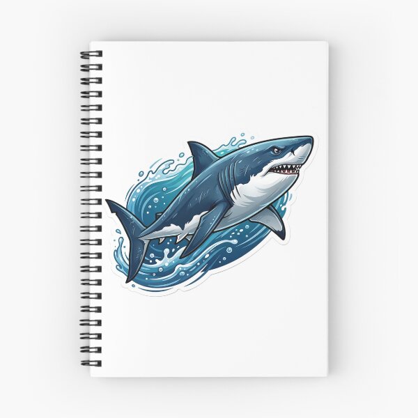 Item preview, Great White Shark Sticker | Fierce Ocean Shark Illustration | Marine Life Vinyl Decal | Shark Lover Gift | Ocean Wildlife Art designed and sold by Bhaskar Digital Art.