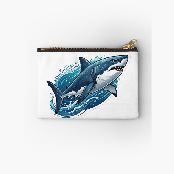 Item preview, Great White Shark Sticker | Fierce Ocean Shark Illustration | Marine Life Vinyl Decal | Shark Lover Gift | Ocean Wildlife Art designed and sold by Bhaskar Digital Art.