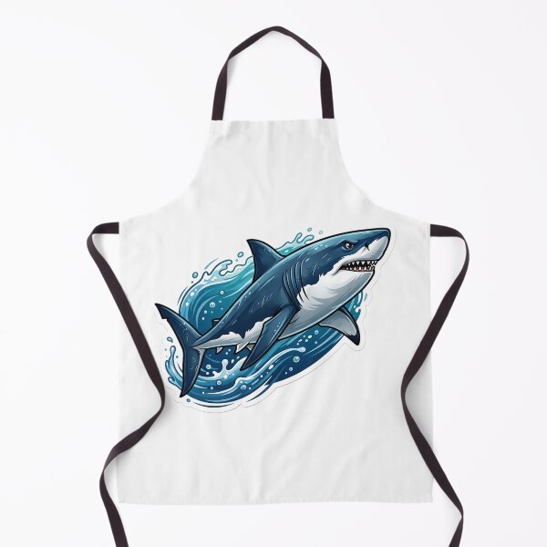 Item preview, Great White Shark Sticker | Fierce Ocean Shark Illustration | Marine Life Vinyl Decal | Shark Lover Gift | Ocean Wildlife Art designed and sold by Bhaskar Digital Art.