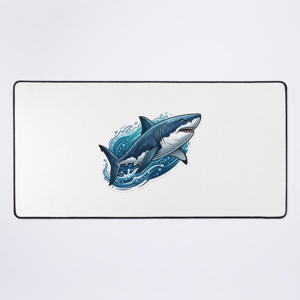 Item preview, Great White Shark Sticker | Fierce Ocean Shark Illustration | Marine Life Vinyl Decal | Shark Lover Gift | Ocean Wildlife Art designed and sold by Bhaskar Digital Art.