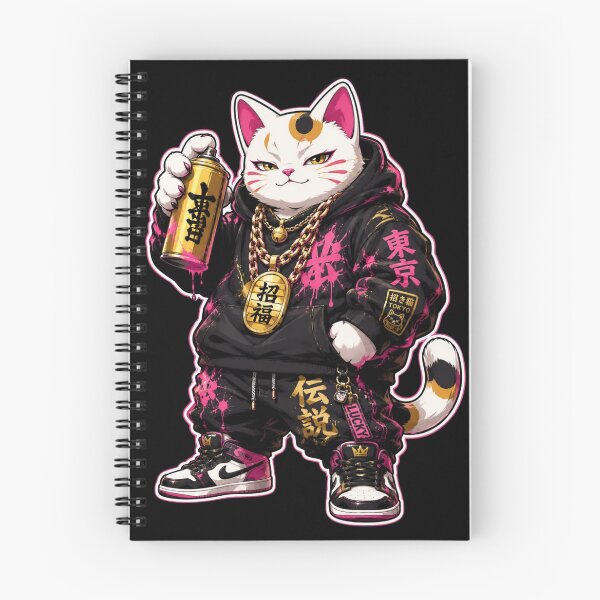 Item preview, Tokyo Streetwear Samurai Cat Graphic Art designed and sold by WRParadise.
