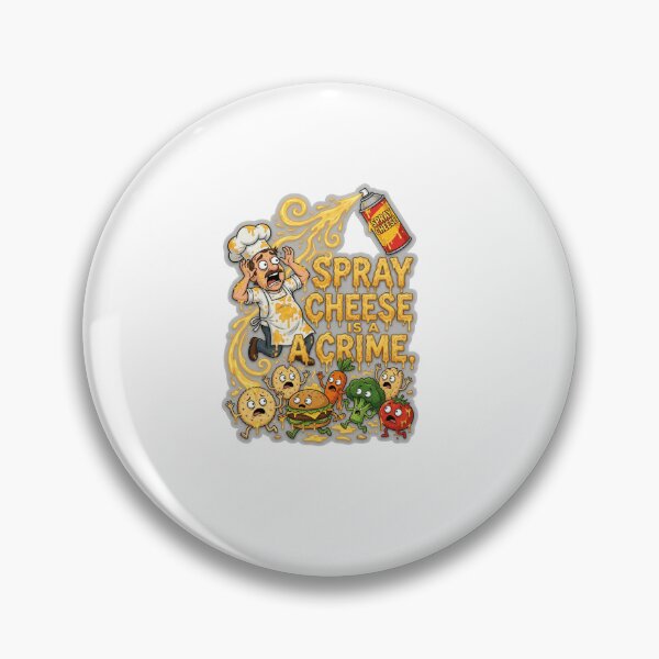 Item preview, Spray Cheese Is A Crime Funny Food Sticker designed and sold by Imaginarium of Chaos falcon88 .