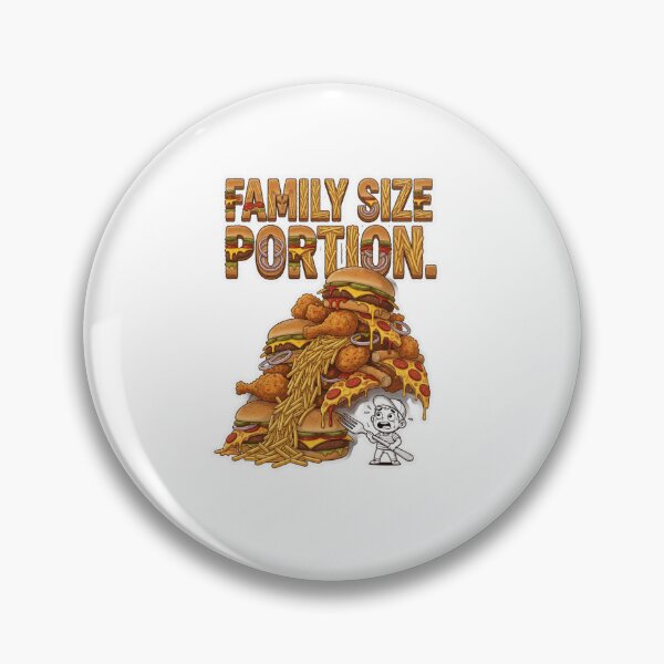Item preview, Family Size Portion Funny Food Sticker designed and sold by Imaginarium of Chaos falcon88 .