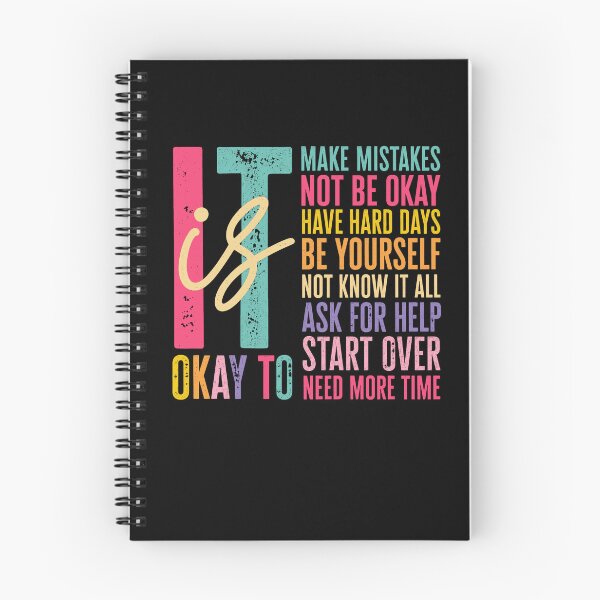 Item preview, It Is Okay To Make Mistakes Positive Health Quote designed and sold by margamPagenberg.
