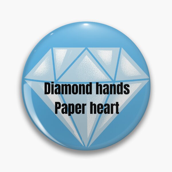 Item preview, Humor day trading gift-Diamond Hands Paper Heart designed and sold by Bullrunprints.