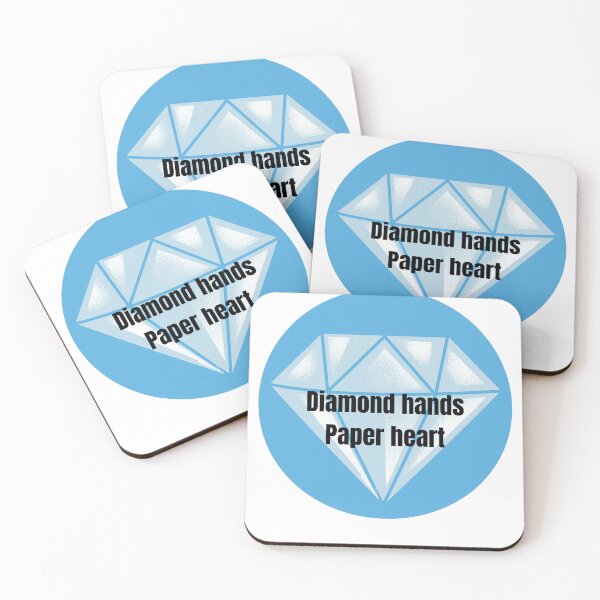 Artikelvorschau, Humorvolles Geschenk für Daytrader – Diamantenhände aus Papier, Herz entworfen und verkauft von Bullrunprints.