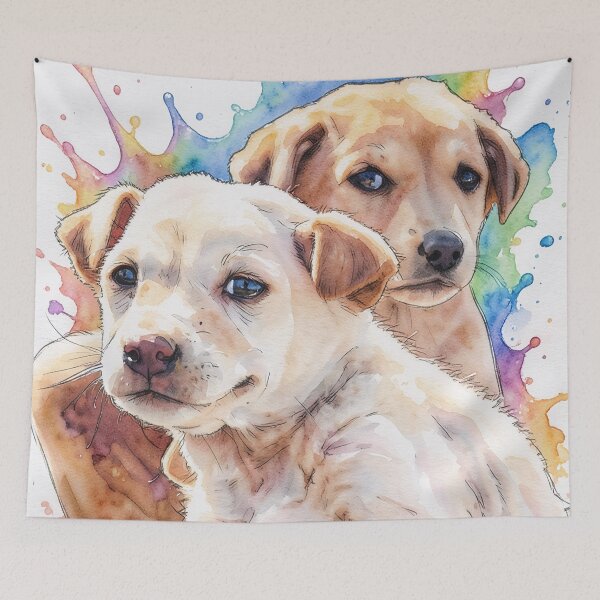 Item preview, Puppies in Watercolor designed and sold by tomorrowsart.