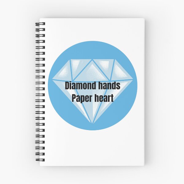 Item preview, Humor day trading gift-Diamond Hands Paper Heart designed and sold by Bullrunprints.