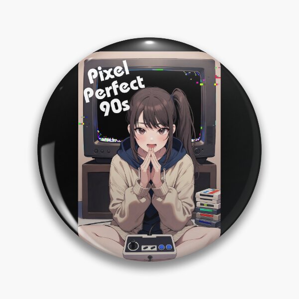 Item preview, Pixel Perfect 90s Anime Gamer Girl Retro Console | Nostalgia Sticker designed and sold by Amber Sky Creations.