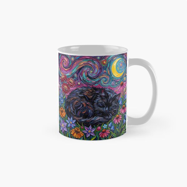 Item preview, Amongst the Flowers - Sleeping Black Cat designed and sold by AjaTrier.