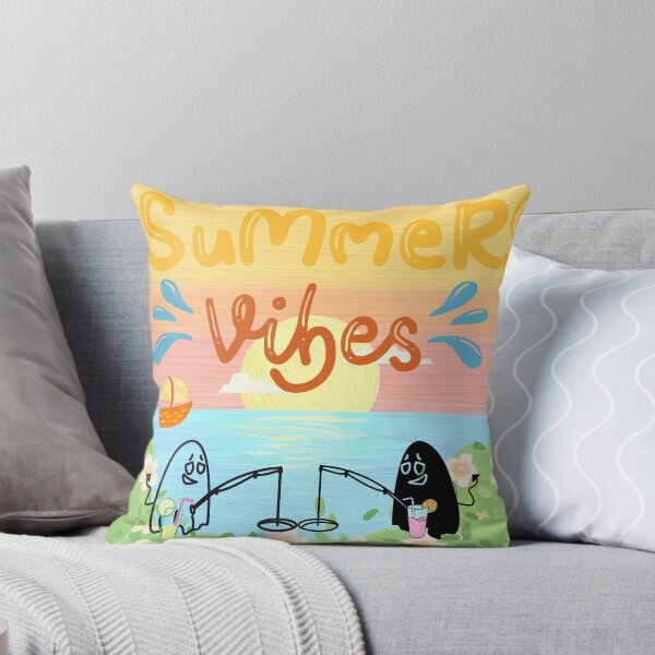Item preview, Cute Ghosts Enjoying Summer Vibes by the Sea designed and sold by VibranPalette.