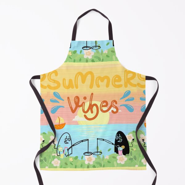 Item preview, Cute Ghosts Enjoying Summer Vibes by the Sea designed and sold by VibranPalette.